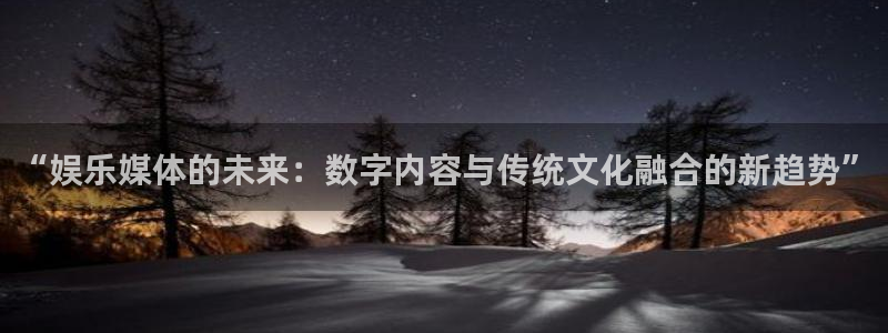新宝gg：“娱乐媒体的未来：数字内容与传统文化融合的新趋势”